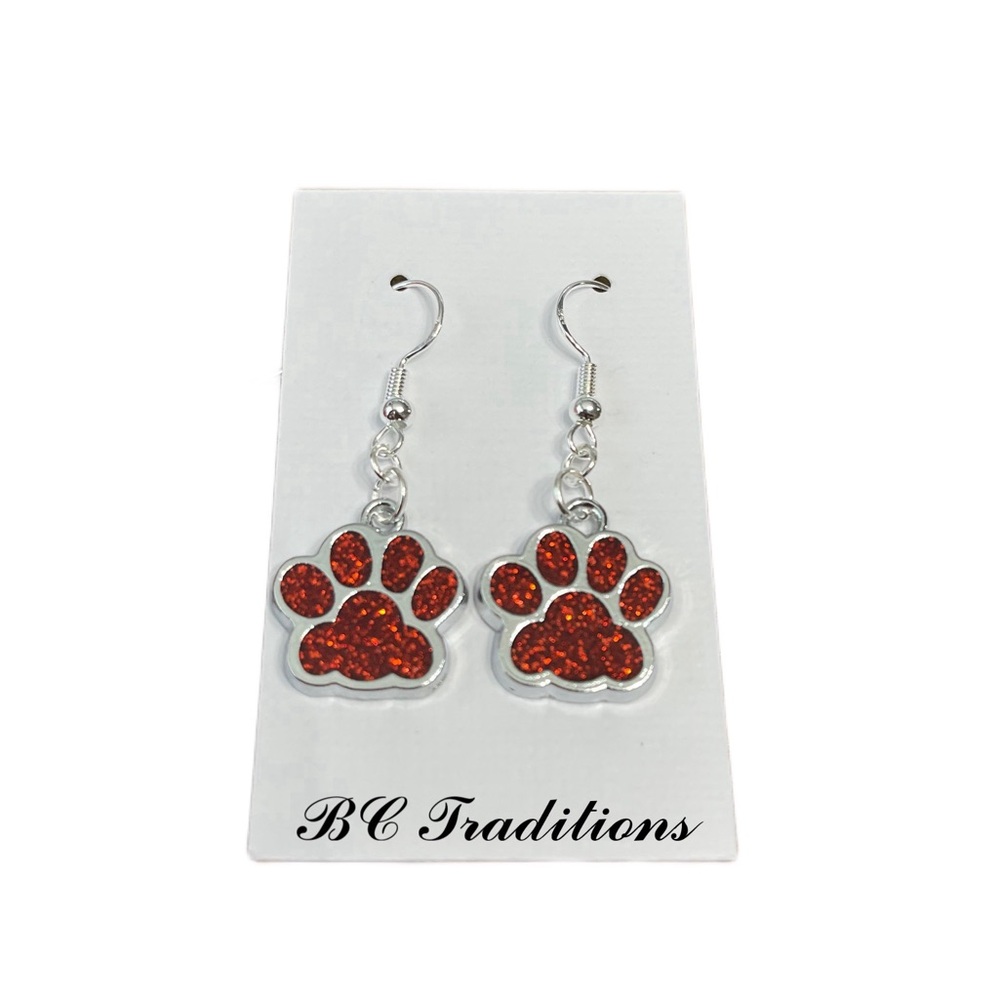 3/$25 Paw Print Dangle Earrings